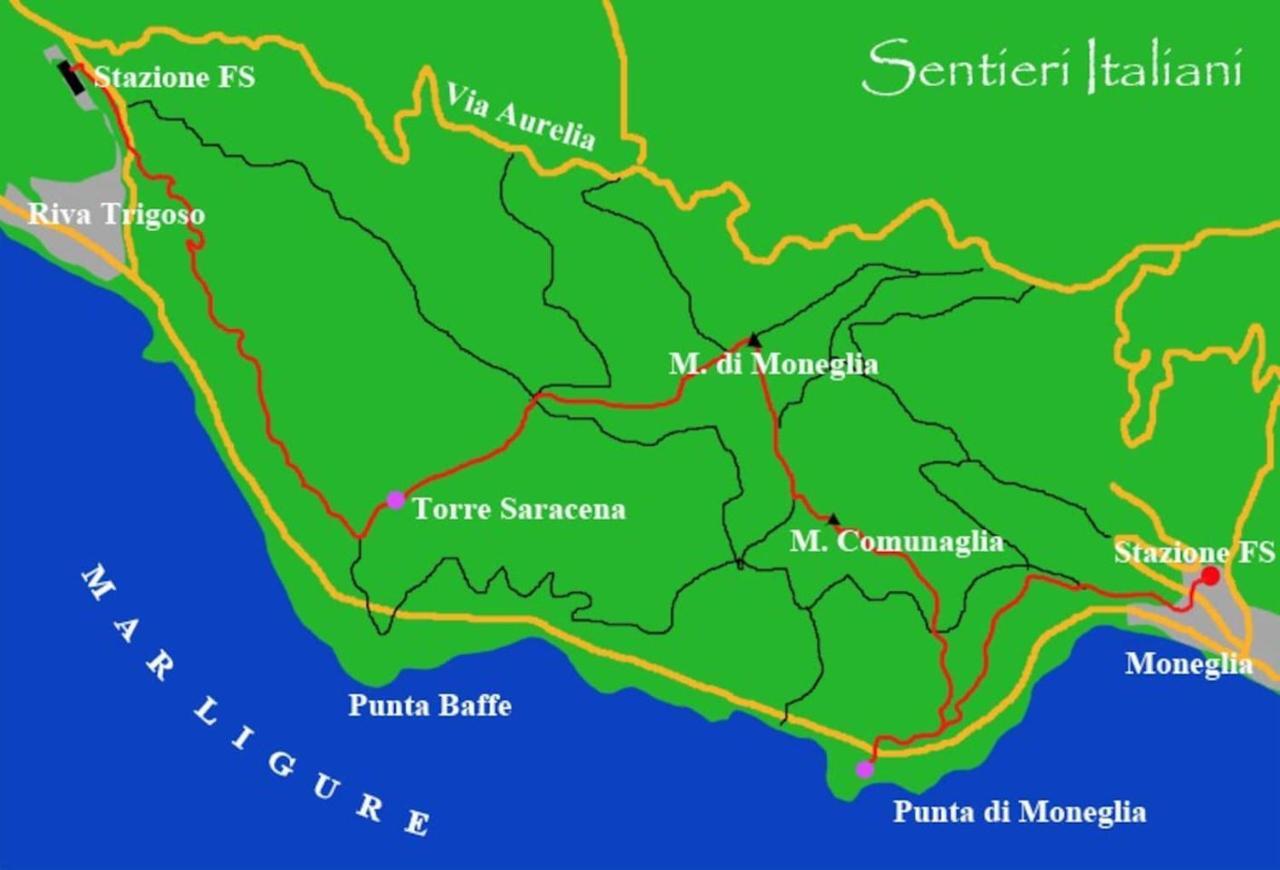 Appartamento Taggiasca A Riva Trigoso Sestri Levante Eksteriør bilde